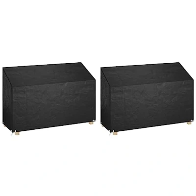 Abbildung von vidaXL Gartenmöbel Schutzhülle Abdeckungen für Gartenbank 2 Stk. 8 Ösen 190x70x70/88 cm (2 St)