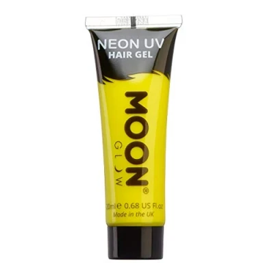 Abbildung von Moon Glow, Neon UV Haargel Temporäre auswaschbare Haarfarbe, Spike und Leuchten! (Intensives Gelb, 20 ml (1er Pack))