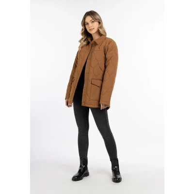 Abbildung von DREIMASTER Vintage Damen Baumwolljacke mit leichter Polsterung XXL / Kamel 100% Baumwolle