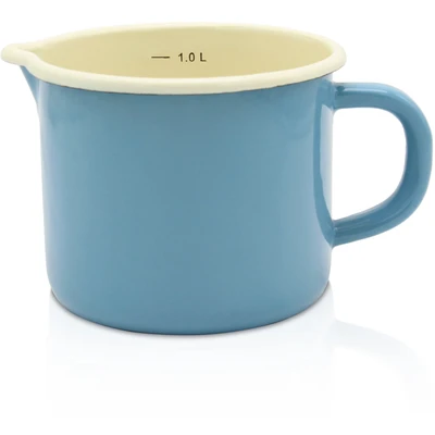 Abbildung von Krüger Milchtopf, Emaille (1 tlg), Literskala, 1 Liter, für Induktions Kochfelder geeignet