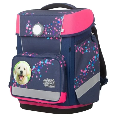 Abbildung von School Mood Champion Maxx Leni Hund lila pink Schulranzen Set Grundschule