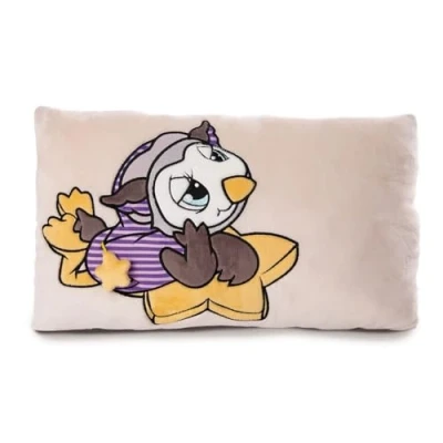 Abbildung von NICI Kuschelkissen Schlafmützen Eule Olafina Flauschiges Kuscheltierkissen für Mädchen, Jungen &amp; Babys Rechteckiges Stofftierkissen zum Kuscheln und Schlafen, 43 x 25cm, 48432, 1 Stück (1er Pack)