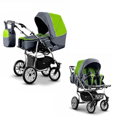Abbildung von Zwillingskinderwagen 2 in 1 City Twin inkl. Sportsitze 15 Teile 19 Farben