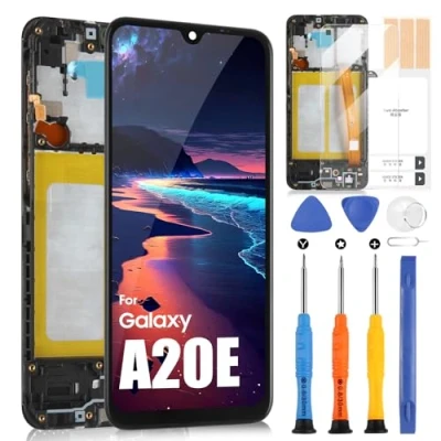 Abbildung von LCD Display für Samsung Galaxy A20e 2019 SM A202F Touch Digitizer Montage Bildschirm Ersatzbildschirm mit Reparatur Set (Schwarz Rahmen)