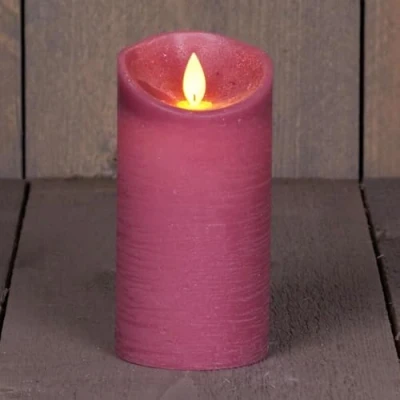Abbildung von Kerze Wachs rustikal bewegliche Flamme 7,5x15 cm antik rosa b.o. Anna&#039;s Collection