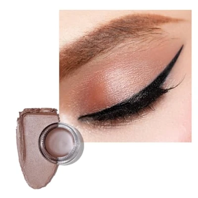 Abbildung von Oulac Matte Lidschatten Braun Wasserfest Primer Feine Textur Hält 16 Stunden + Schnell Trocknend Wischfeste Oberfläche Vegan 06g (CM03) Gentility
