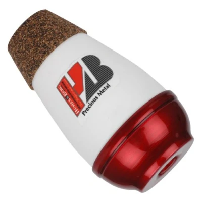 Abbildung von Humes &amp; Berg 234 Stonelined Übungs Dämpfer/Mute für Trompete (Snub Nose, aus Aluminium), Rot/Weiß