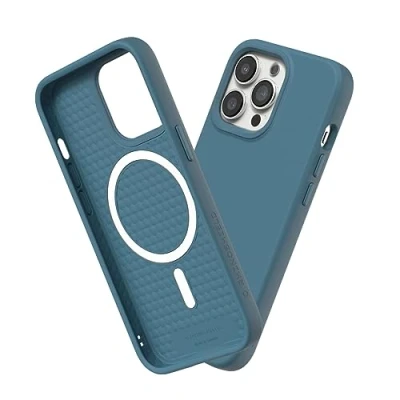 Abbildung von RhinoShield Case kompatibel mit [iPhone 13 Pro Max] SolidSuit MagSafe Stoßdämpfende &amp; schlanke Schutzhülle Premium Finish 3.5 Meter Fallschutz Ozeanblau