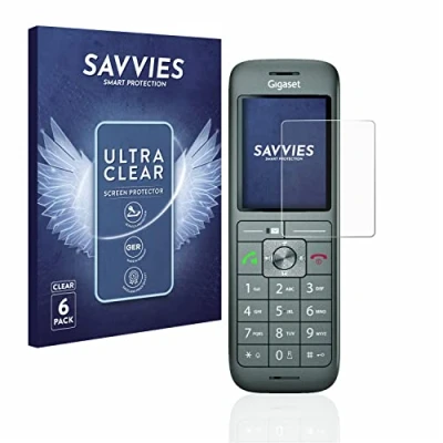 Abbildung von Savvies 6 Stück Schutzfolie für Gigaset CL660HX Displayschutz Folie Ultra Transparent