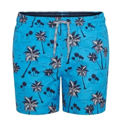 Abbildung von RIPT Jungen Essentials Quick Dry UV 50 Sonnenschutz Badeshorts Badehose, Blauer Palmenbaum Druck, 3 4 Jahre