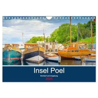 Abbildung von Insel Poel Kirchdorf und Umgebung (Wandkalender 2025 DIN A4 quer), CALVENDO Monatskalender