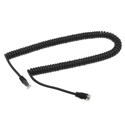 Abbildung von EMSea RJ12 6P6C Stecker auf Stecker, Telefonkabel, gerades kabelgebundenes Kabel, einziehbares Federkabel, Zubehör für Telefonleitungen, Faxleitungen, Druckerleitungen