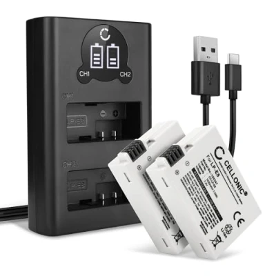 Abbildung von CELLONIC 2X LP E8 Akku kompatibel mit LC Canon 550D 600D 650D 700D, Rebel T2i T3i T4i T5i, Kiss X4 X5 X6i 7.2V 7.4V 1020mAh + Dual Ladegerät