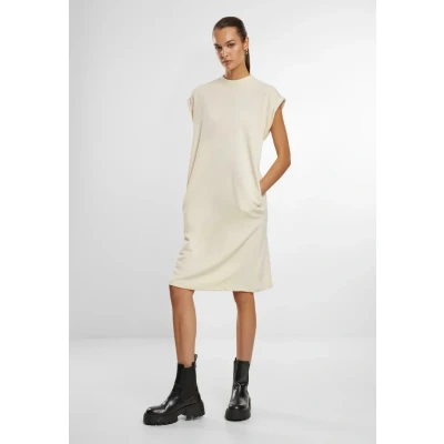 Abbildung von Urban Classics Light Terry Jerseykleid, Damen, Größe: 4XL, Whitesand