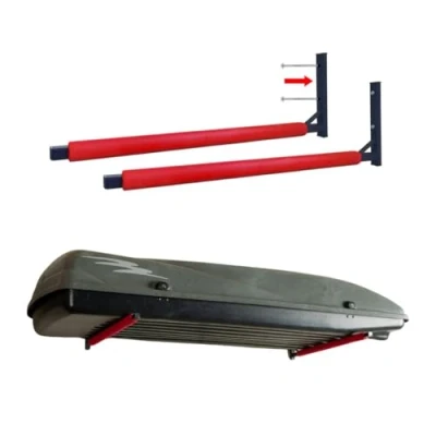 Abbildung von Pallit BRACKET M Wandhalterung für Dachboxen Dachbox Halterung, (Max. Tragkraft 40kg, Halterung Kanus &amp; Surfboards Aufbewahrung Garage und Keller)