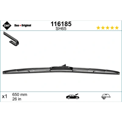 Abbildung von Scheibenwischer Swf Hybrid 116185 650mm Hybridwischblatt KIA: Sportage IV, XCeed, TOYOTA: Auris Schrägheck, HONDA: CIVIC 9 Tourer