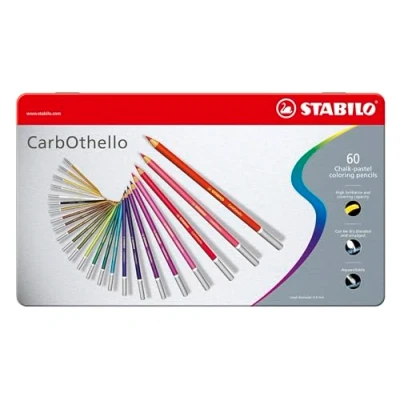 Abbildung von STABILO Pastellkreidestift CarbOthello 60er Metalletui mit 60 verschiedenen Farben
