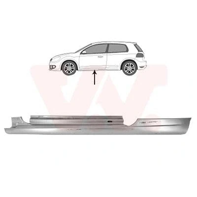 Abbildung von VAN WEZEL 5863101 Schweller Reparaturblech links VOLKSWAGEN: GOLF 6