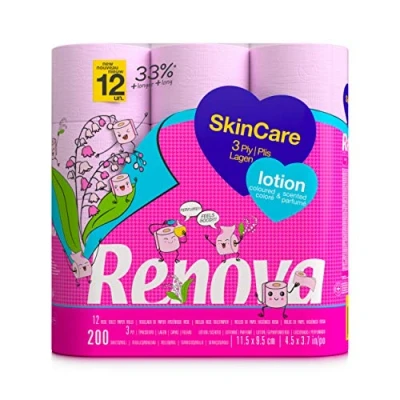 Abbildung von Renova Toilettenpapier SKINCARE LOTION 12 Rollen pink