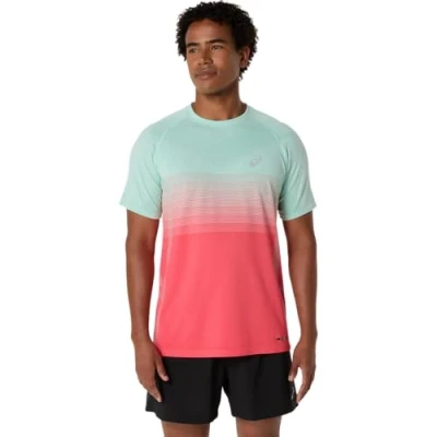 Abbildung von Asics Seamless TOP Sport Tshirt, Herren, Größe: XL, Coral reef/green
