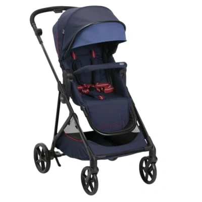 Abbildung von Chicco Kinderwagen Seety, Leicht und kompakt, von 0 Monaten bis 4 Jahren, 22 kg, faltbar, verstellbare Rückenlehne, automatischer 1 Stufen Verschluss, Sonnendach Regenschutz