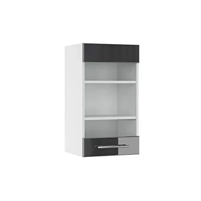 Abbildung von Vicco Glashängeschrank Fame Line, Anthrazit Hochglanz/Weiß, 40 cm