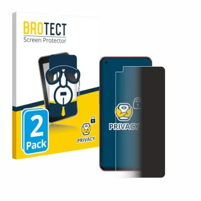 Abbildung von BROTECT (2 Stück Anti Spy Blickschutzfolie für OnePlus Nord 2 5G Privacy Screen Protector [Displayschutz Folie, Sichtschutz, Blaulichtfilter]