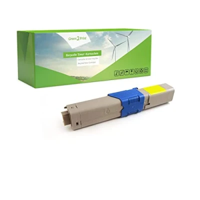 Abbildung von Green2Print Toner gelb 2000 Seiten ersetzt Oki 44469704 passend für MC351, MC352DN, MC361, MC362DN, MC561, MC562DNW, MC562DN, C310DN, C330DN, C331DN, C510DN, C511DN, C530DN, C531DN