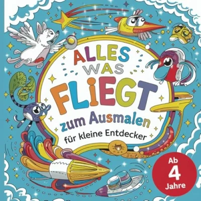 Abbildung von Alles was fliegt zum Ausmalen für kleine Entdecker