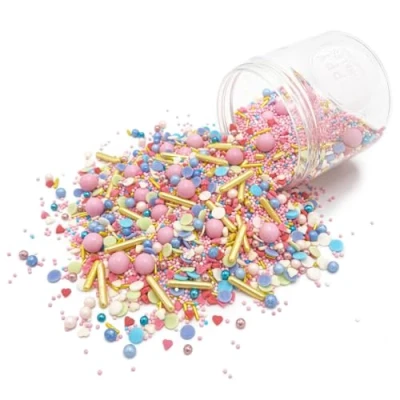 Abbildung von HAPPY SPRINKLES Dancing Queen 90g Bunter Streusel Mix Mit Schokolade Zum Dekorieren Ideale Tortendeko Für Kekse, Eis &amp; Kuchen Geeignet