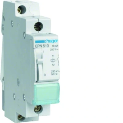 Abbildung von Hager Verteiler Fernschalter 1S 230V AC 16A EPN510