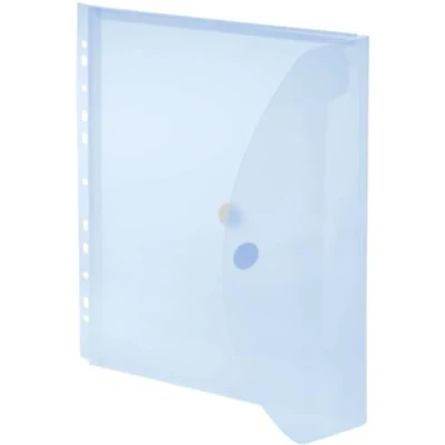 Abbildung von FolderSys 10 x Dokumentenmappe PP A4 20mm Falte, Abheftrand, Klettverschluss blau