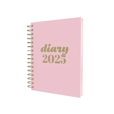 Abbildung von Collins Scandi Terminplaner 2025 A5 Tagesplaner mit Terminen Rosa (E PW51.50 25) gebundenem Einband und recyceltem Papier