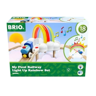Abbildung von BRIO® Spielzeugeisenbahn Lokomotive Mein erstes Bahn Regenbogen Set, (Set), mit Leucht und Soundeffekten