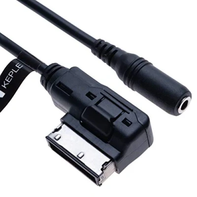 Abbildung von Keple AMI MDI auf AUX 3,5mm Buchse Music Media Interface Kabeladapter Kompatibel mit A6L Q5 Q7 A8 S5 A5 A4L A3 VW Volkswagen Tiguan GTI CC Skoda Fabia Octavia Fahrzeugradio 1m