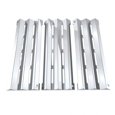 Abbildung von tuning art GA19 Gasgrill Brennerabdeckung Edelstahl kompatibel mit Napoleon LE3 LE485 LE1 Brennerschutz Passgenau, Farbe:3er Set Chrom Bulle