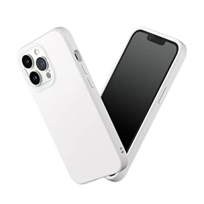 Abbildung von RhinoShield Case kompatibel mit [iPhone 13 Pro] SolidSuit Stoßdämpfende &amp; schlanke Schutzhülle Premium Finish 3.5 Meter Fallschutz Austauschbare Kamera Ringe Klassik Weiß