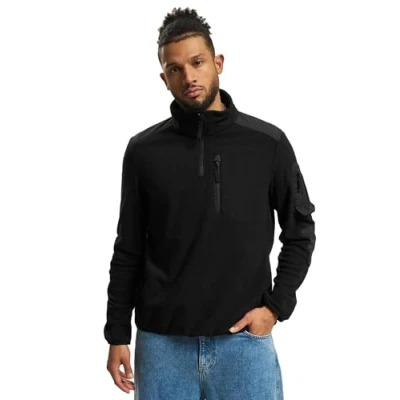Abbildung von Brandit Troyer Ripstop Fleecejacke, Herren, Größe: Large, Black