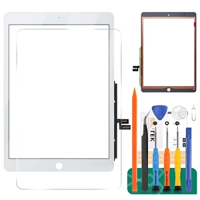 Abbildung von Touchscreen Digitizer für iPad 25,9 cm (10,2 Zoll) 2019 7. Generation 2019, 7, 8, A2197, A2198, A2428, Touch Display Panel Reparatur Set (kein LCD, keine Home Taste) (weiß)