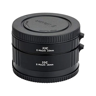 Abbildung von JJC AET SES(II) 10mm/16mm stellt automatische Fokusverlängerungsröhre für Sony E Mount ein