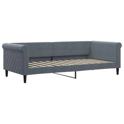 Abbildung von vidaXL Bett Tagesbett Dunkelgrau 90x200 cm Samt