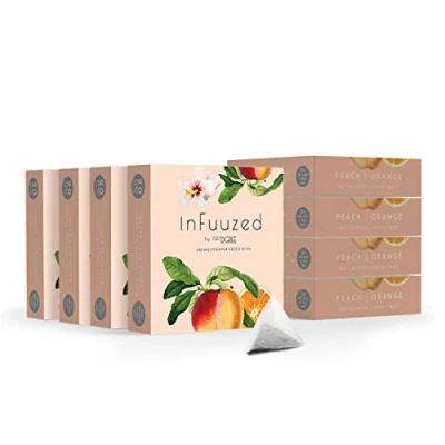Abbildung von 720DGREE &quot;InFuuzed&quot; Geschmack Orange Pfirsich 160 Beutel mind. 80 Liter Kein Zuckerzusatz, Ohne Kalorien Natürlich lecker für Deine Trinkflasche: Die Getränke Alternative zu Eistee, Limonade