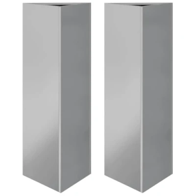 Abbildung von vidaXL Blumentopf Pflanzkübel 2 Stk. Dreieckig 30x26x75 cm Verzinkter Stahl (2 St)