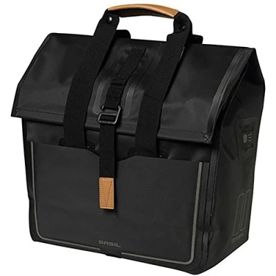 Abbildung von Basil Seitentasche URBAN Dry Shopper 20L matt Black Fahrrad Tasche + Flicken