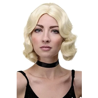 Abbildung von WIG ME UP GFW1726 88 Damenperücke Perücke 20er Jahre Berlin Swing Charleston Chicago gewellt Mittelscheitel Lichtblond Blond