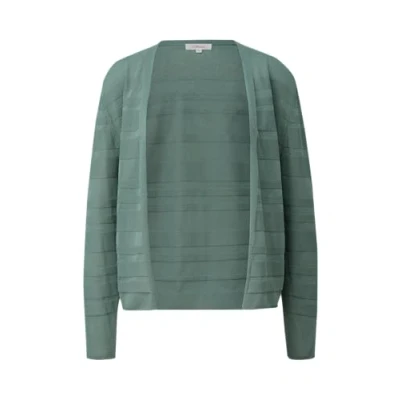 Abbildung von s.Oliver MIT Musterstruktur Strickjacke, Damen, Größe: 44, Helles petrol