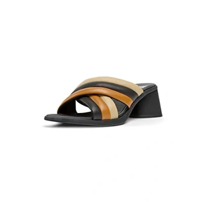 Abbildung von Camper Kiara Twins Pantolette hoch Schwarz braun, Damen, Größe: 37, braun Leder