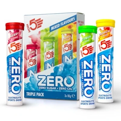 Abbildung von HIGH5 ZERO Elektrolyte Ohne Zucker Hydration Helper, Für Mehr Leistung und Wohlbefinden Potassium Calcium Magnesium Brausetabletten Gemischt, 60 Tabletten (3 x 20 Stück)