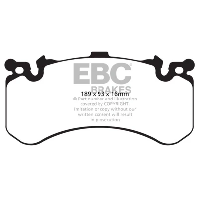 Abbildung von EBC Brakes DP42158R Bremsbelagsatz Vorderachse AUDI: A6 C7 Avant, Limousine, A7 Sportback