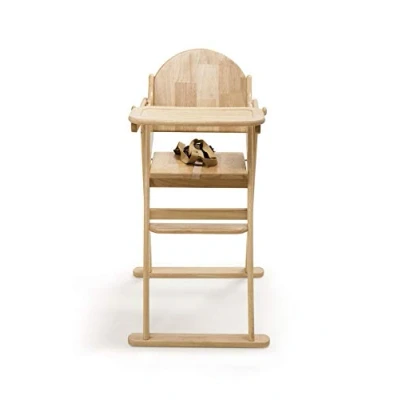 Abbildung von Safetots Deluxe Klapphochstuhl aus Holz, Natur, Hochstuhl für Baby und Kleinkind, Vormontiert, Stilvoll, Praktisch Platzsparend